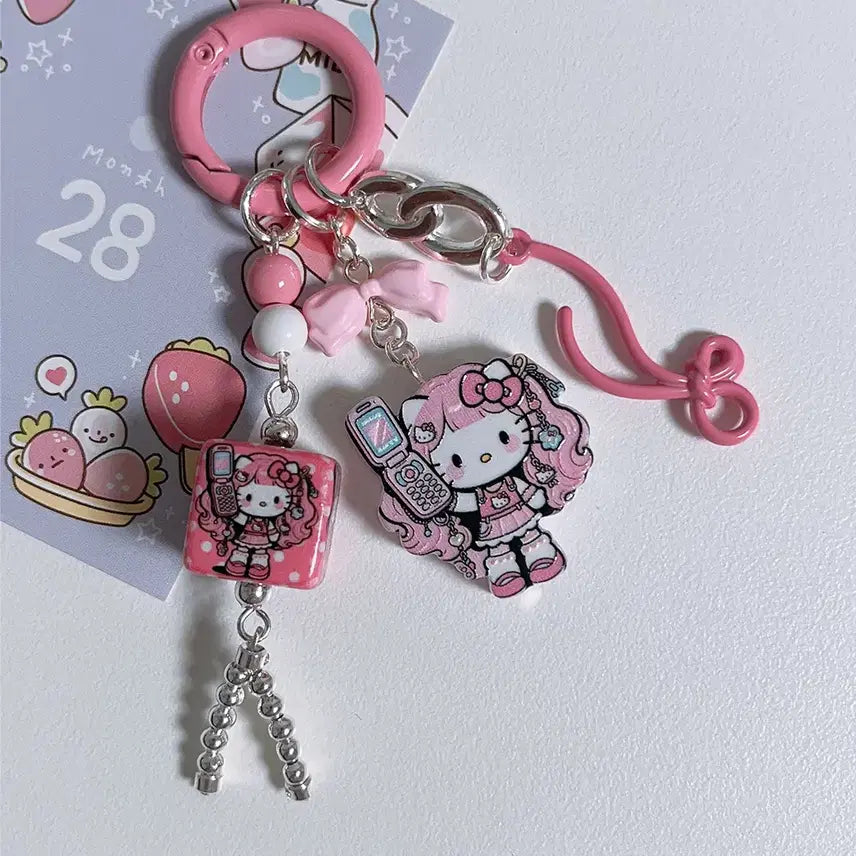 [BUNJANG] Handmade Y2K Kitty Keychain / (handmade) Y2K 키티키링