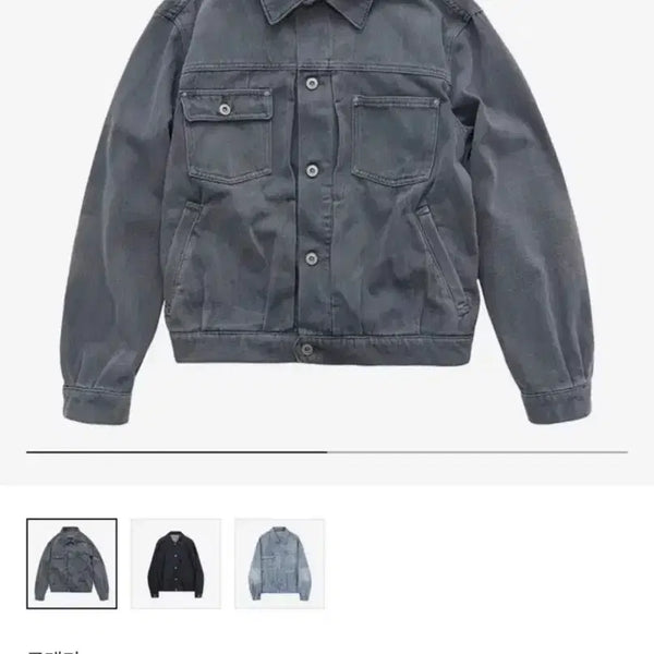 [BUNJANG] Politeru Denim Trucker Jacket Blue Gray / [2] 폴리테루 데님 트러커 자켓 블루 그레이