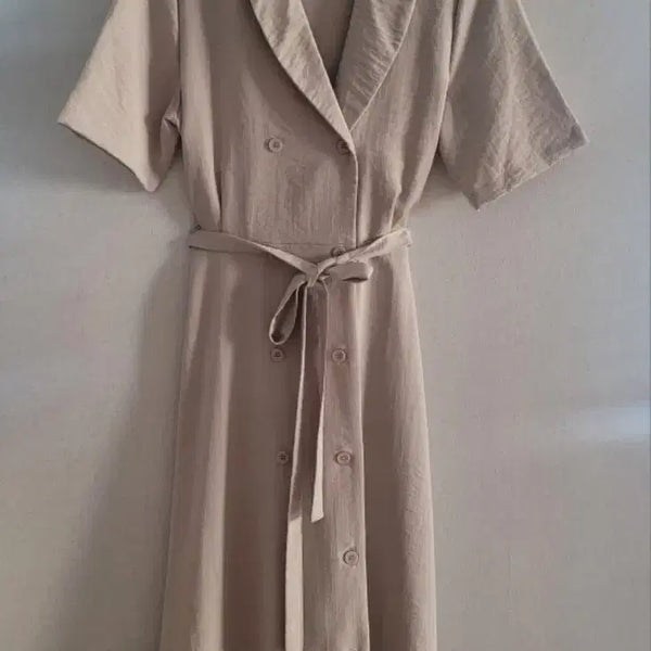 [BUNJANG] Invest Double Button Long Dress / (새상품)롯데백화점 인베스트 더블 버튼 롱 원피스