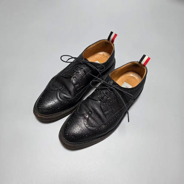 [BUNJANG] Thom Browne Pebble Grain Leather Longwing Brogue Shoes Black UK 8 / US 9 / 톰브라운 / 페블 그레인 레더 윙팁 브로그 블랙 / UK 8 US 9 / 일반 중고