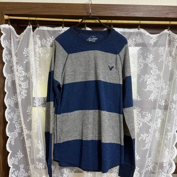 [BUNJANG] American Eagle Striped Long Sleeve T-Shirt / 아메리칸이글 긴팔 티셔츠