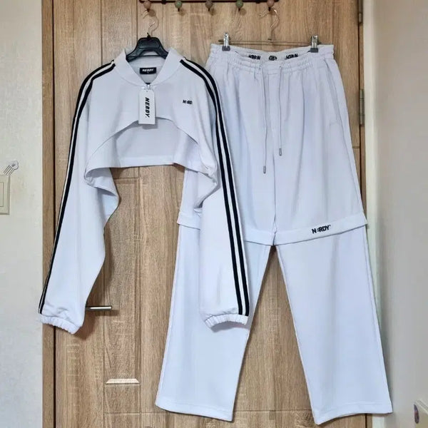 [BUNJANG] NERDY Tracksuit Set Jersey and Pants / 널디 져지 + 팬츠 세트