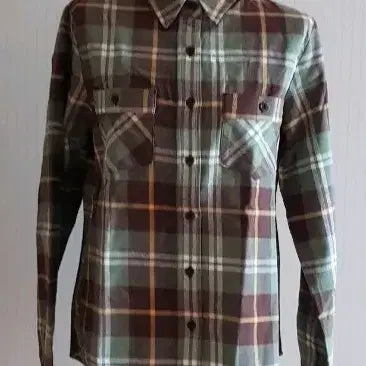 [BUNJANG] Women's Long Sleeve Shirt - Mint, Checked Pattern / 여성 긴팔 셔츠  새것
