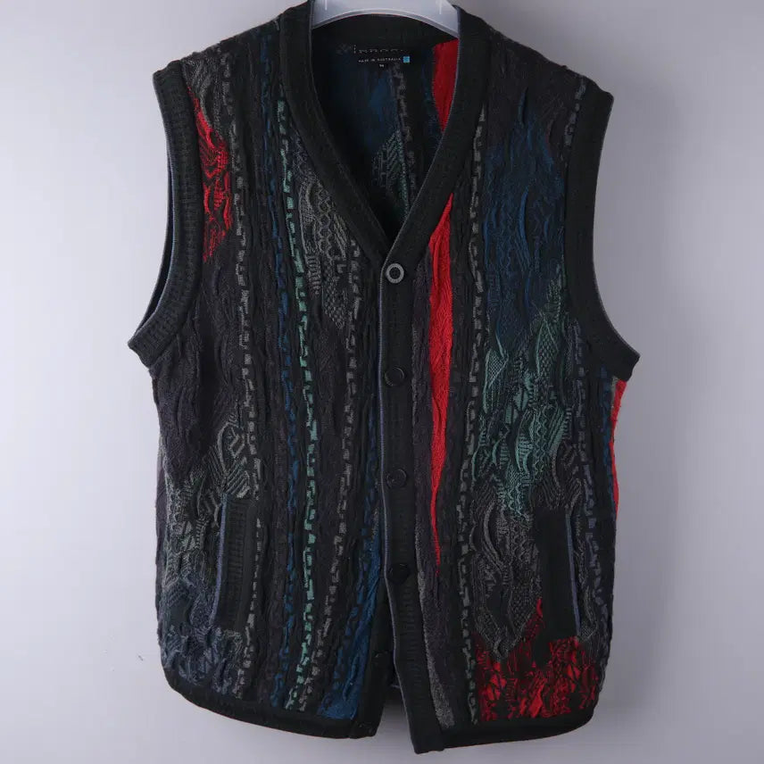 [BUNJANG] Coogi Vintage 3D Cable Knit Vest M / Coogi 쿠지 빈티지 3D 케이블 니트 베스트(조끼) M 5482