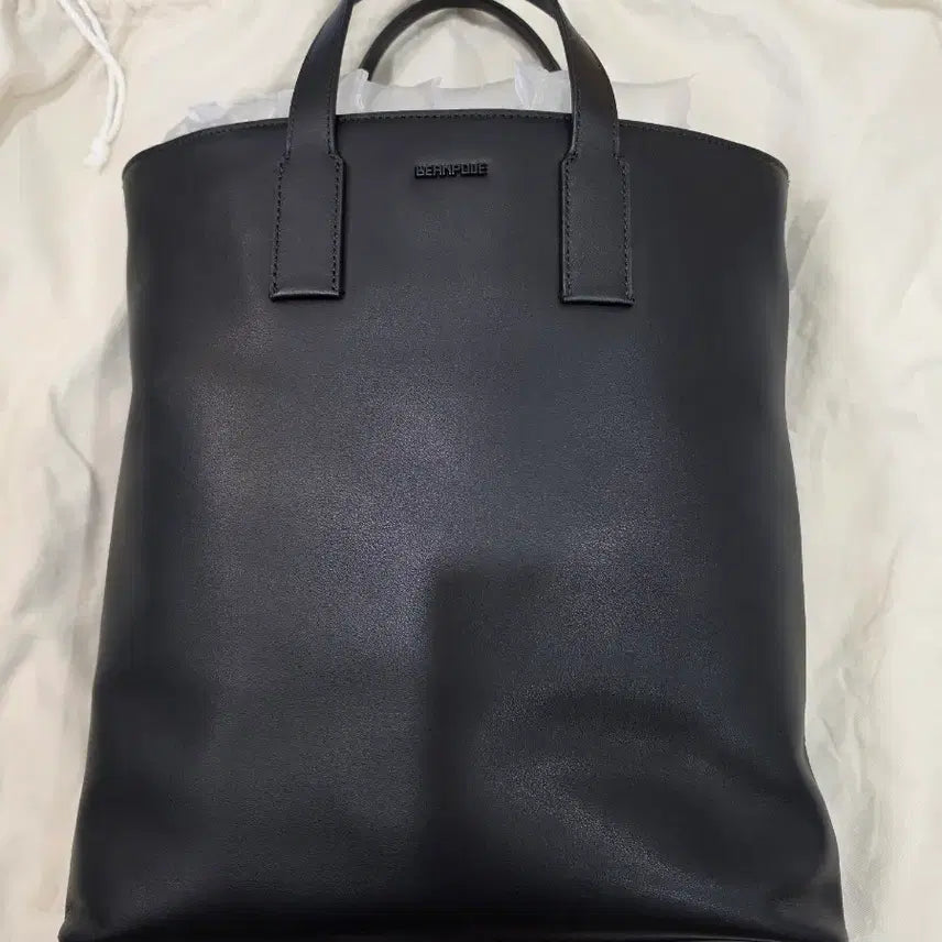 [BUNJANG] Beanpole Accessory Black Leather Tote Bag / 빈폴 가죽 토트백 블랙