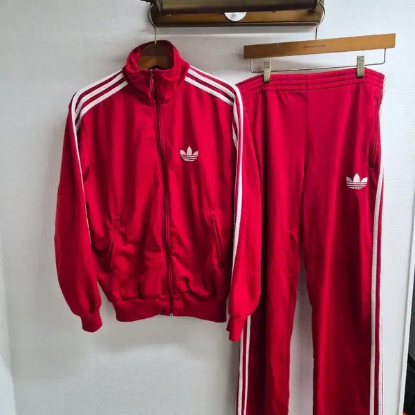 [BUNJANG] Adidas Firebird Tracksuit Set Red / 95) 아디다스 파이어버드 레드 져지 셋업 팝니다