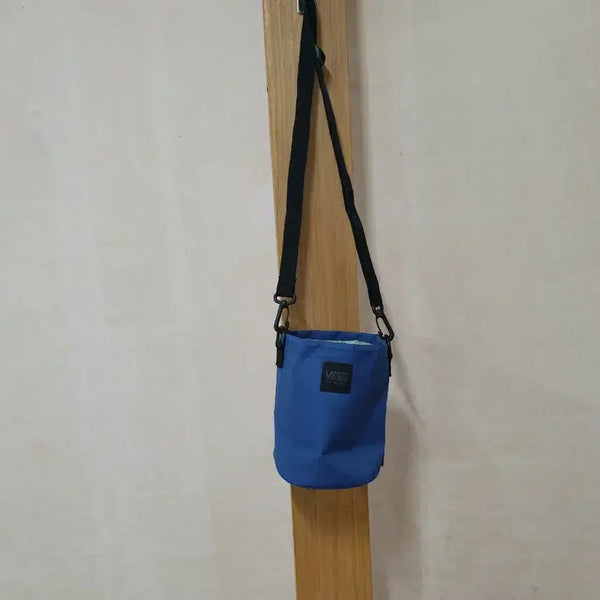 [BUNJANG] Vans Blue Canvas Small Crossbody Bag / 반스 블루 캔버스 스몰 크로스백