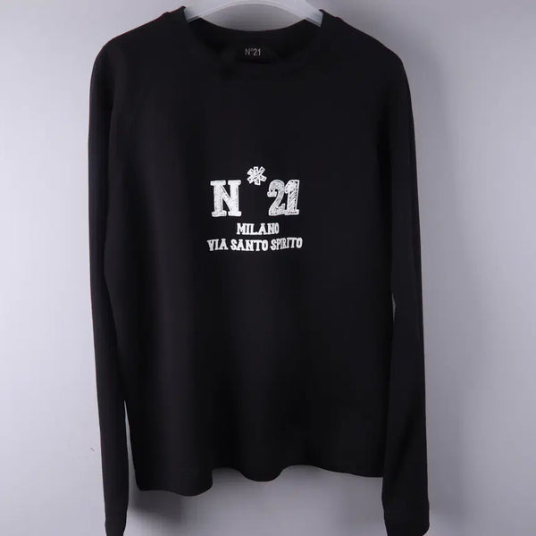 [BUNJANG] N21 (Numero Ventuno) Black Long-Sleeve Sweatshirt (L) / N21(누메로벤투노) 블랙 긴팔 스웨트셔츠(맨투맨) (L) 5486