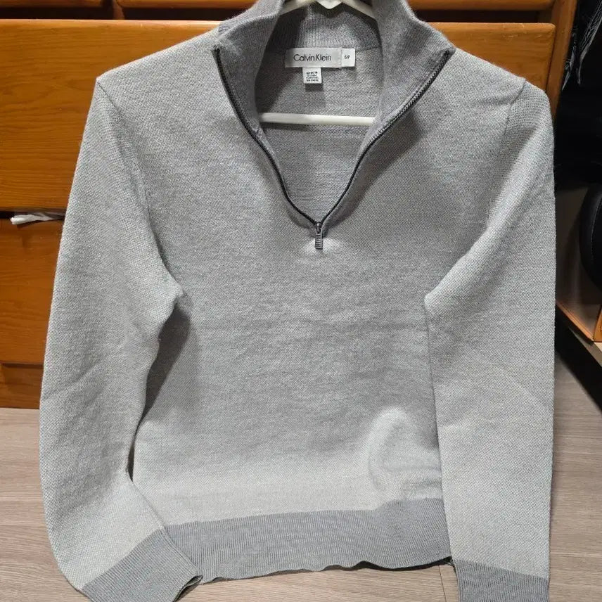[BUNJANG] Calvin Klein Zip-Up Knit Sweater / 캘빈클라인 집업니트