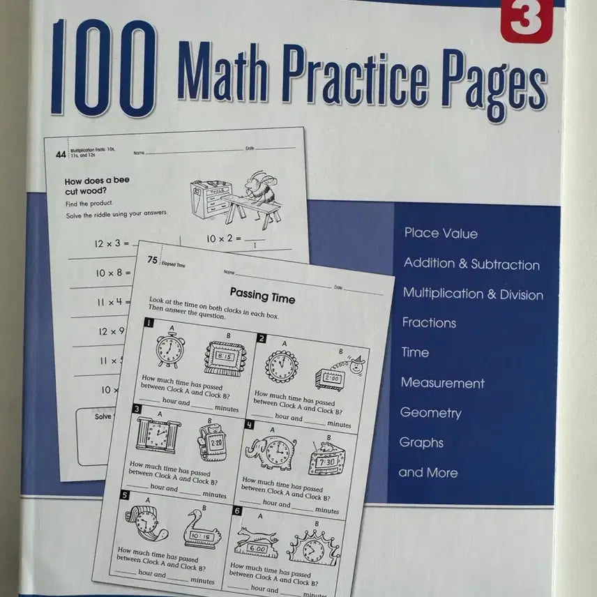 [BUNJANG] Scholastic 100 Math Practice Pages Grade 3 Workbook / Scholastic 100 Math Practice Pages Grade 3