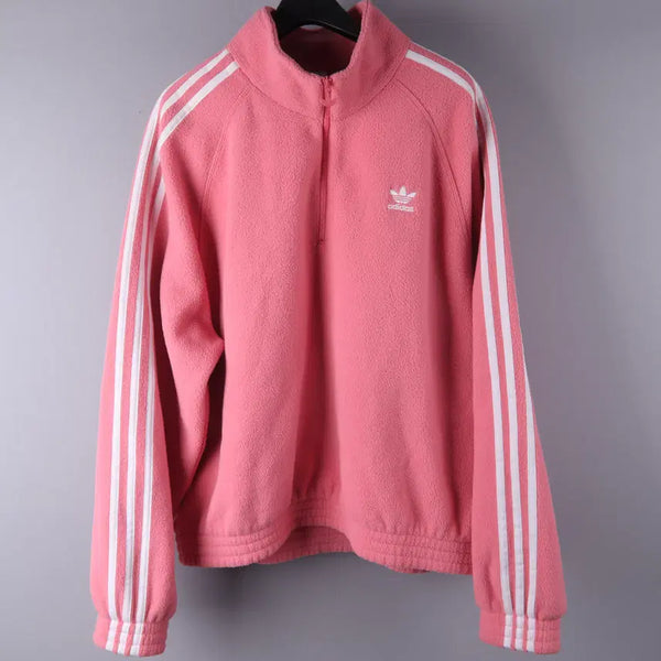 [BUNJANG] Adidas Fleece Half-Zip Pink (M) / (여성) 아디다스 플리스 하프집 PB 후리스 핑크 (M)