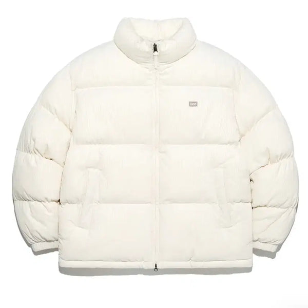 [BUNJANG] Ri Corduroy Padding Jacket Ivory M / (새상품 무배) 리 코듀로이 패딩 자켓 아이보리 M