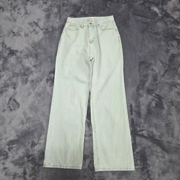[BUNJANG] Women's Deep Bon Voyage Denim Pants (Light Green) / (S)여성 Deep bon voyage 데님 팬츠 연한그린