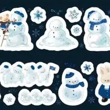 [BUNJANG] Dear Dolly Snow Flower March Sugar Coating Kiss Cut Sticker - 50cm / (재고4)디어돌리 눈꽃 행진 설탕코팅 키스컷 50cm