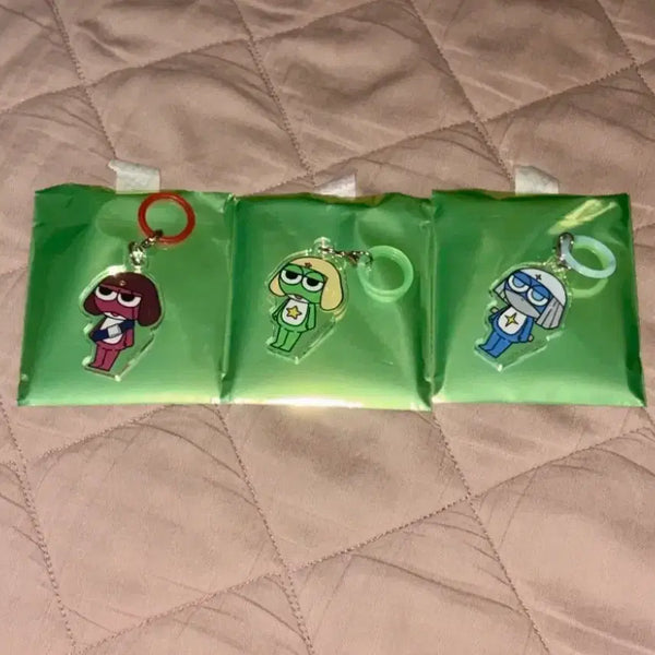 [BUNJANG] Keroro Platoon Giroro & Dororo Acrylic Keychain Set / 지로리 개구리 중사 케로로 메지루시 아크릴 키링 기로로 도로로