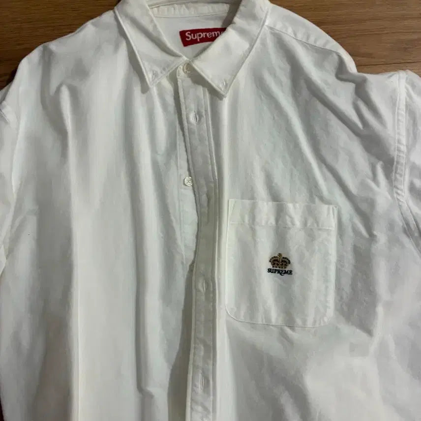 [BUNJANG] Supreme Crown Oversized Oxford Shirt / 슈프림 크라운 루즈핏 옥스포드 셔츠