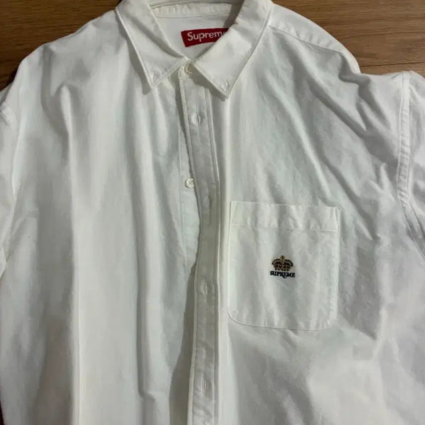 [BUNJANG] Supreme Crown Oversized Oxford Shirt / 슈프림 크라운 루즈핏 옥스포드 셔츠