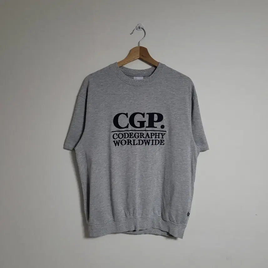 [BUNJANG] Code Graphy (CGP) Short Sleeve T-Shirt Grey Size S / (S) CGP 코드그라피 반팔 티셔츠 시보리 그레이