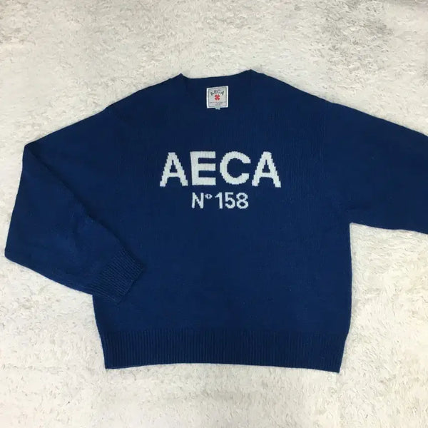 [BUNJANG] AICA WHITE Big Logo Knit / 에이카화이트 빅로고니트 II02