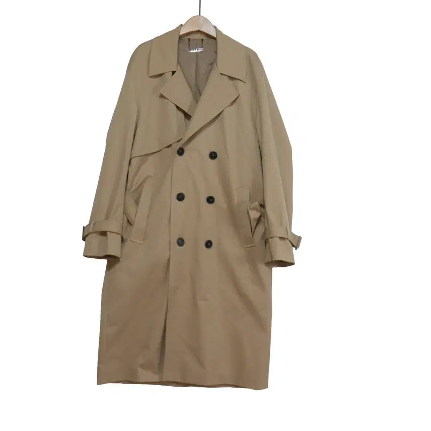 [BUNJANG] DRAW FIT Double Trench Coat Beige M / 드로우핏 DRAW FIT 더블 트렌치 코트 베이지 M