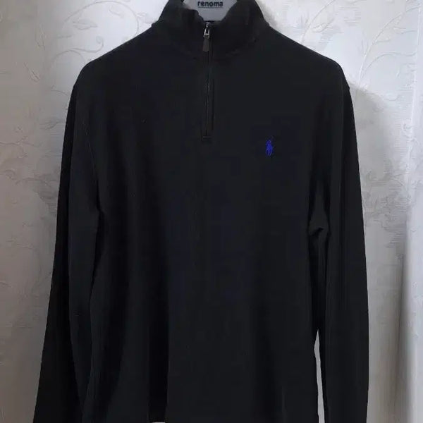 [BUNJANG] Polo Ralph Lauren Estate Rib Half-Zip Pullover Washed Black / (매장판) 폴로랄프로렌 Estate Rib 하프집업 100~105 반집업