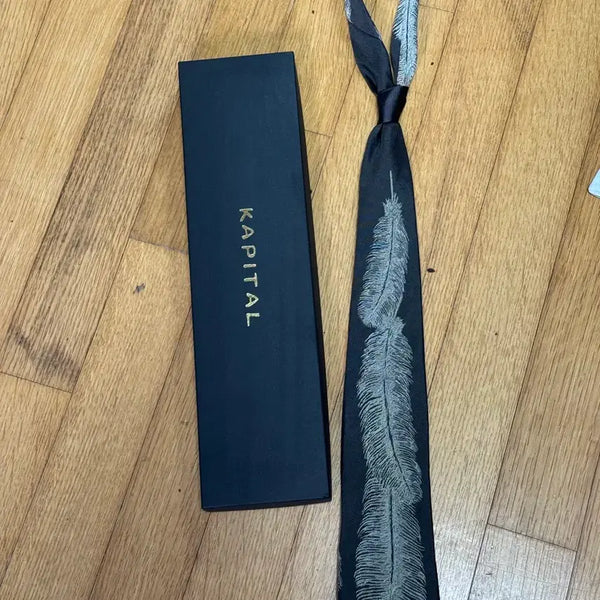 [BUNJANG] Kapital Feather Silk Tie / 캐피탈 페더 실크 넥타이 팝니다