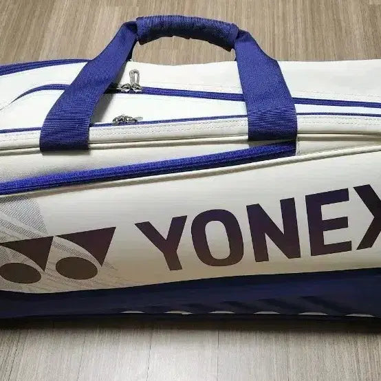 [BUNJANG] Yonex Badminton Tournament Bag White/Blue / 요넥스 배드민턴 토너먼트 2단가방  화이트/블루 size75x32x19