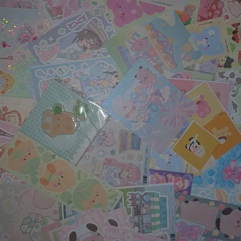 [BUNJANG] La Yeon Fancy 50 Types Sticker Bundle Set / (일괄) 다꾸 스티커 등 라연팬시 제품 50종 대량 정리 처분