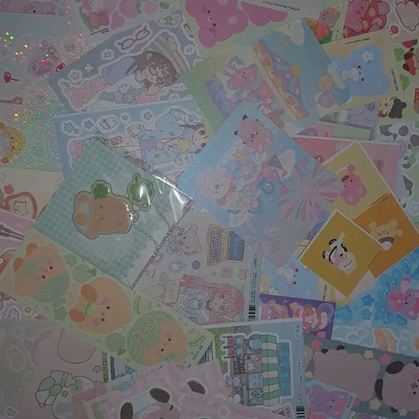 [BUNJANG] La Yeon Fancy 50 Types Sticker Bundle Set / (일괄) 다꾸 스티커 등 라연팬시 제품 50종 대량 정리 처분