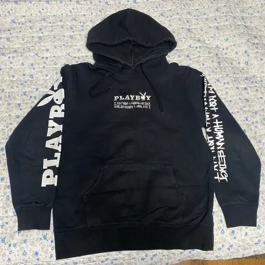 [BUNJANG] Human Being x Playboy Sweatshirt M Black / 휴먼비잉x플레이보이 맨투맨 M