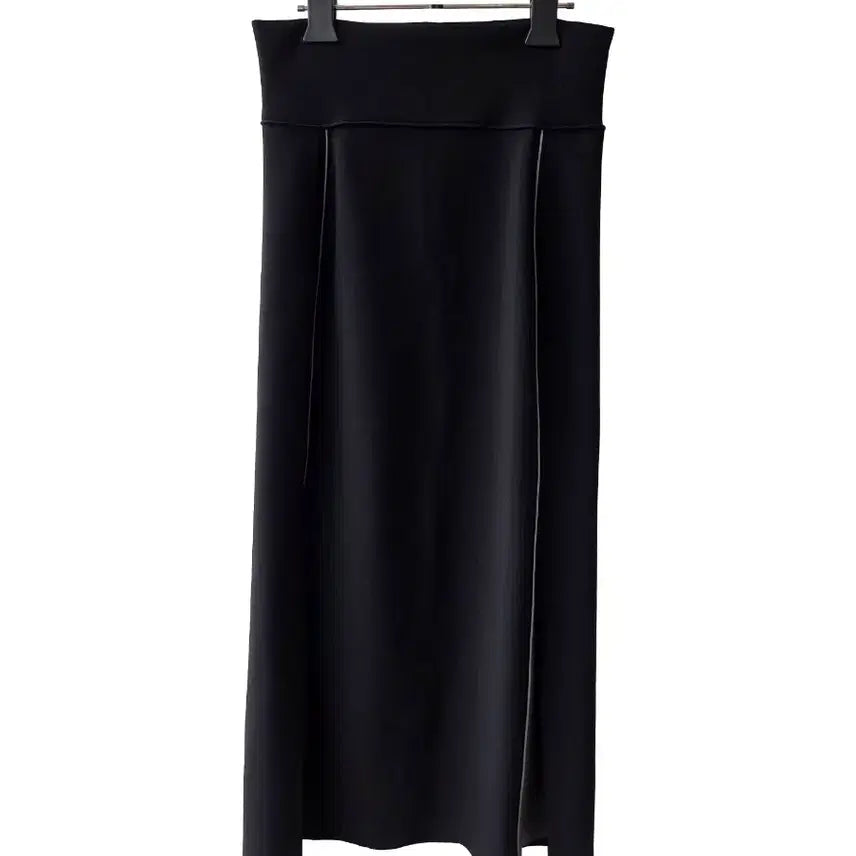 [BUNJANG] Black Banding Slit Skirt / S/ 블랙 밴딩 H라인 트임스커트