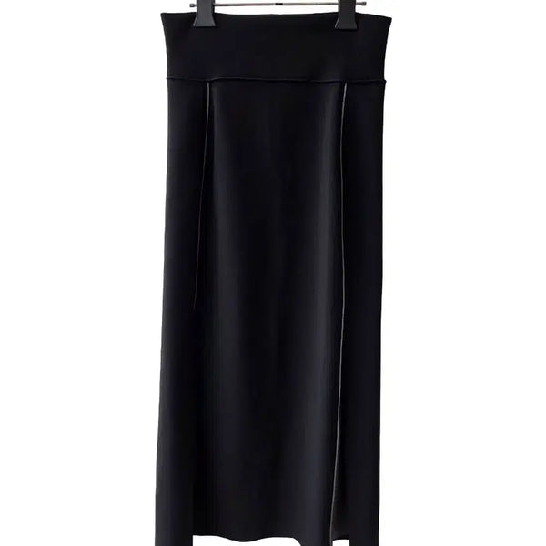 [BUNJANG] Black Banding Slit Skirt / S/ 블랙 밴딩 H라인 트임스커트