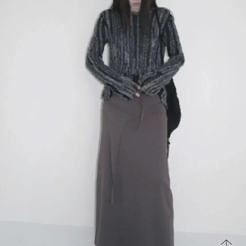 [BUNJANG] After Monday Maxi Layer Strap Skirt (Brown) / 에프터먼데이 맥시 레이어 스트랩 스커트(브라운)