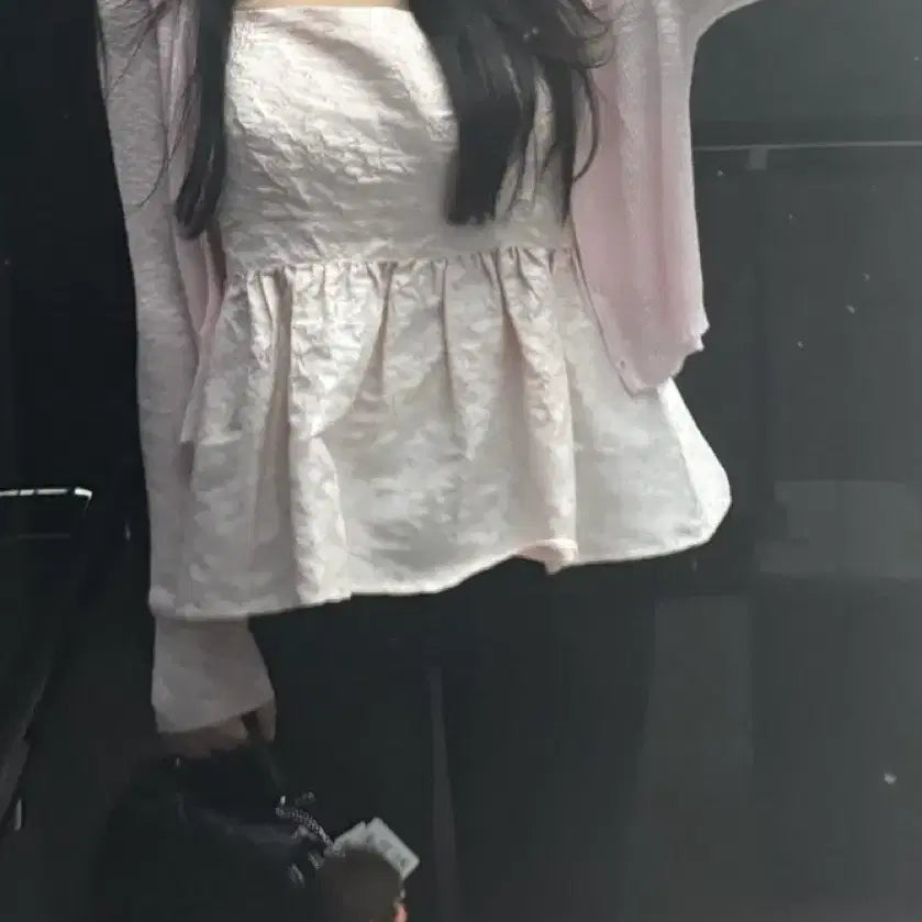 [BUNJANG] Rogagee Bustier Pink Rogagee Sleeveless Blouse / 로가든 뷔스티에 핑크 로가든나시블라우스