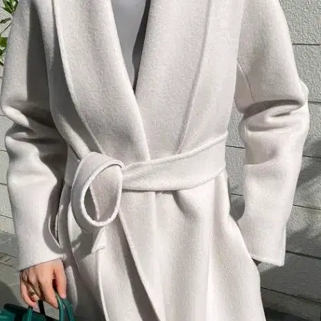 [BUNJANG] Labamba Room Long Coat Ivory / 라밤바룸 롱코트 아이보리