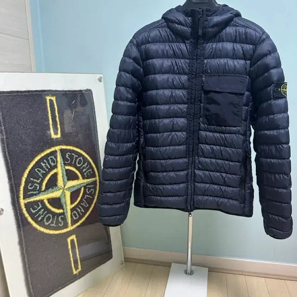 [BUNJANG] Stone Island Micro Yarn Lightweight Padded Jacket Navy M / 스톤아일랜드 마이크로얀 경량 패딩 네이비 M