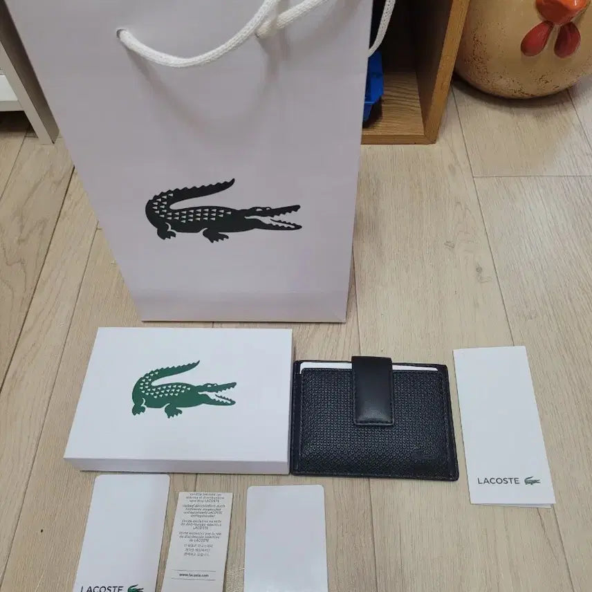 [BUNJANG] Lacoste Card Holder Black / 신상 라코스테 카드지갑 블랙(새상품).
