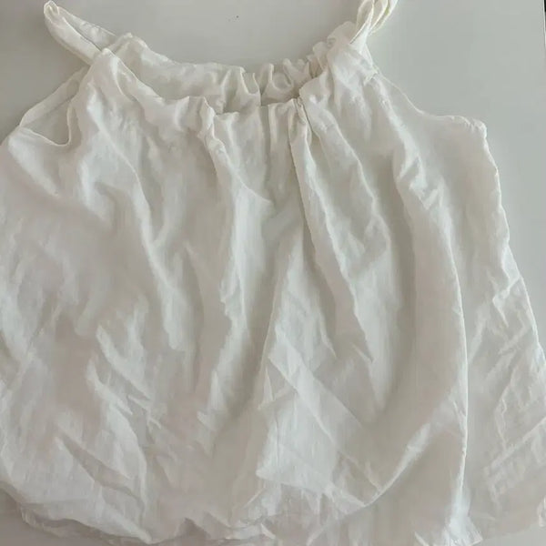 [BUNJANG] White Sleeveless Blouse / 나시 블라우스 화이트