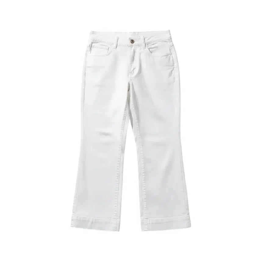 [BUNJANG] Sisley White Cotton Pants / 여성 66추천/ 시슬리 화이트 코튼팬츠 38-118