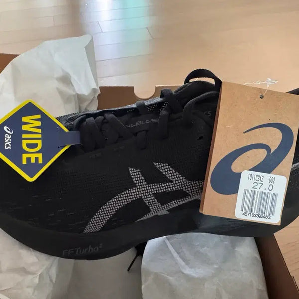 [BUNJANG] ASICS NovaBlast 6 Wide Black 270mm Running Shoes / 아식스 노바블라스트 6 블랙 270mm 와이드 신품