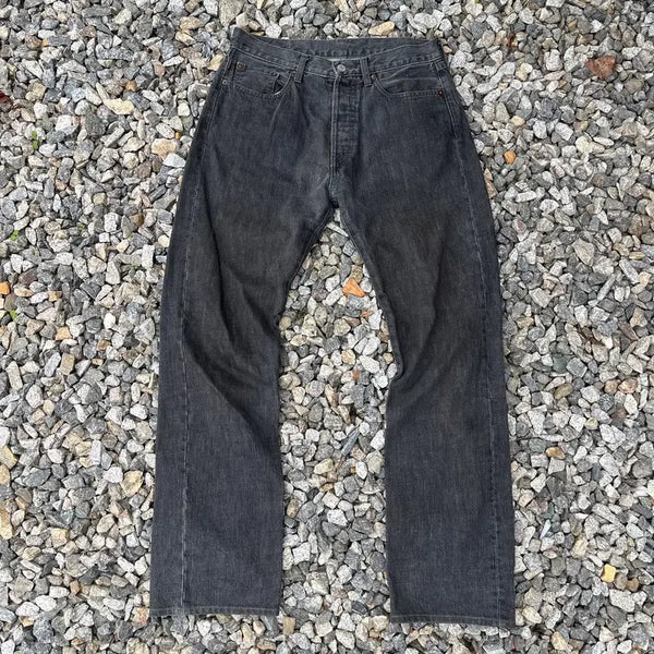 [BUNJANG] Tabloid News (Made in Japan) Black Indigo Denim Pants / 타블로이드 뉴스(MADE JAPAN) 흑청 데님(실측확인)