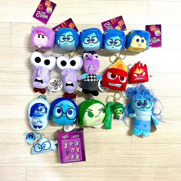 [BUNJANG] Inside Out 2 Cube Plush Keychain Bundle Set / insideout인사이드 아웃 2 큐브 인형뽑기 키링 인형열쇠가방고리인형keyring(일괄