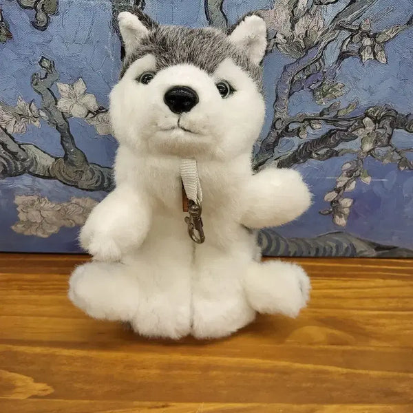 [BUNJANG] Siberian Husky Plush Keychain Zipper Pouch / 귀여운 시베리안 허스키 인형.키고리.지퍼파우치