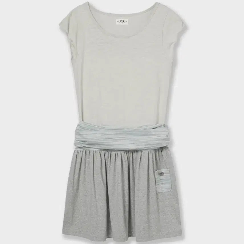 [BUNJANG] AEAE Layered Top Dress - Grey / AEAE 레이어드 탑 드레스 그레이