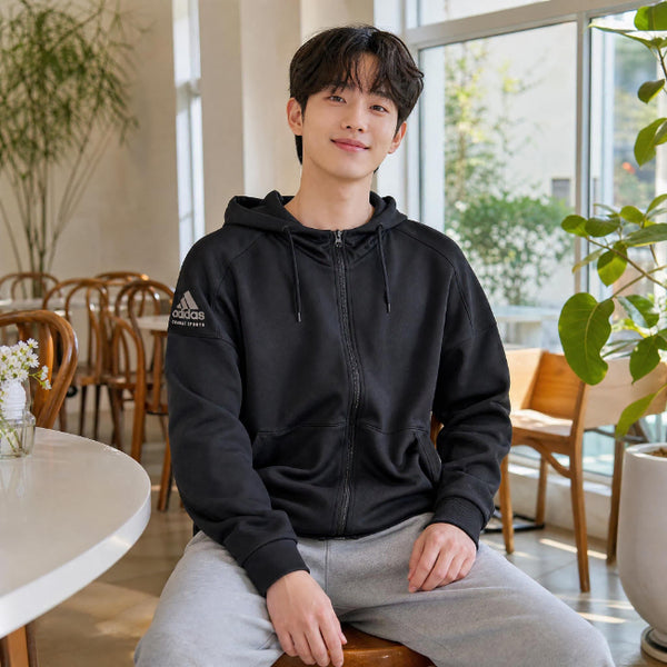 [BUNJANG] Adidas New Team Track Suit Hoodie Size L (100) / [아디다스] 뉴 팀 트랙 수트 후디 / size 100(아디다스 마샬 아츠) [1S-WT-0003]