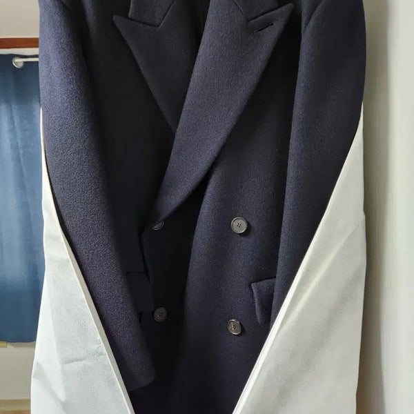 [BUNJANG] Yiyae Double Coat Navy L / yiyae 이예 클래식 더블 코트 다크 네이비 L