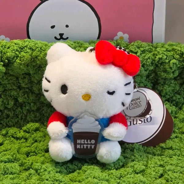 [BUNJANG] Hello Kitty Sanrio Dolce Gusto Collaboration Latte Kitty Official Keyring / 헬로키티 산리오 돌체구스토 콜라보 키티 커피러버 라떼 키티 공식 키링