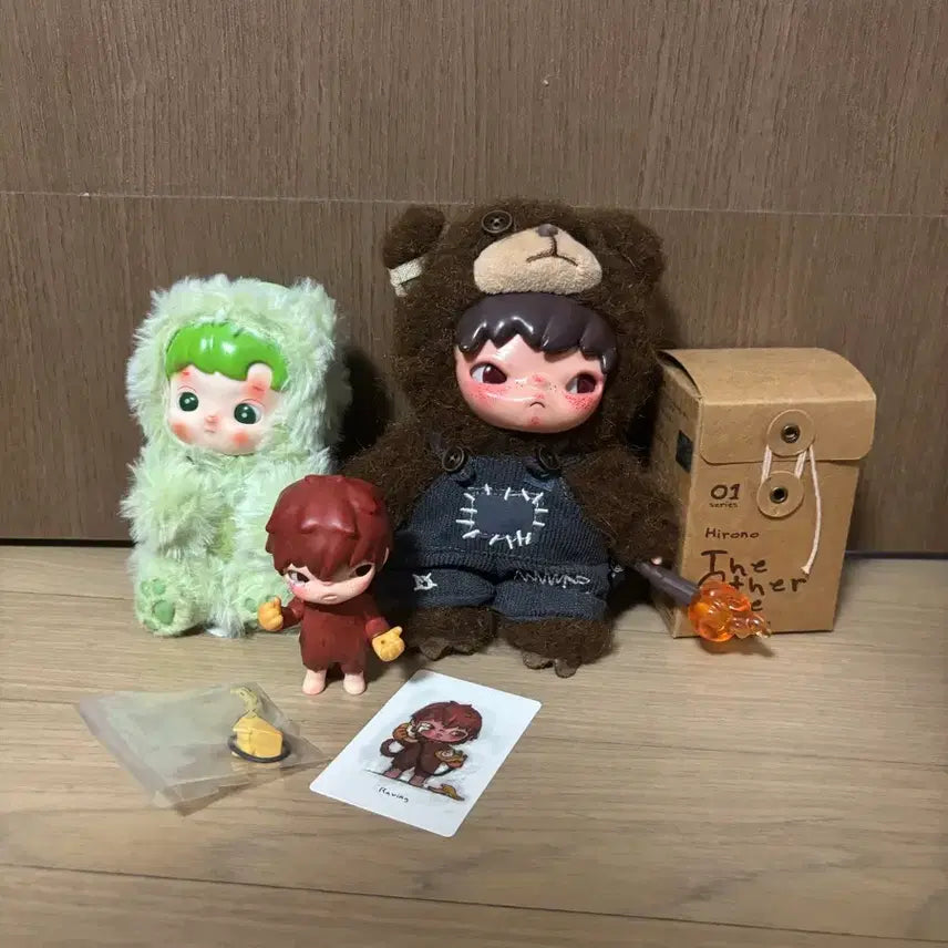 [BUNJANG] POPMART Hirono Hirofufu Figure Keyring Bundle Set / POPMART 팝마트 히로노 히로푸푸 피규어 키링 3개 일괄