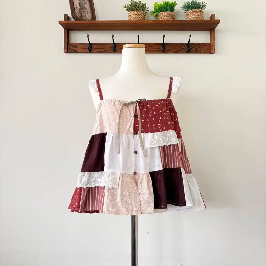 [BUNJANG] Patch Layered Camisole / 패치 레이어드 나시 모리 모리걸 코코모리 모리노가토