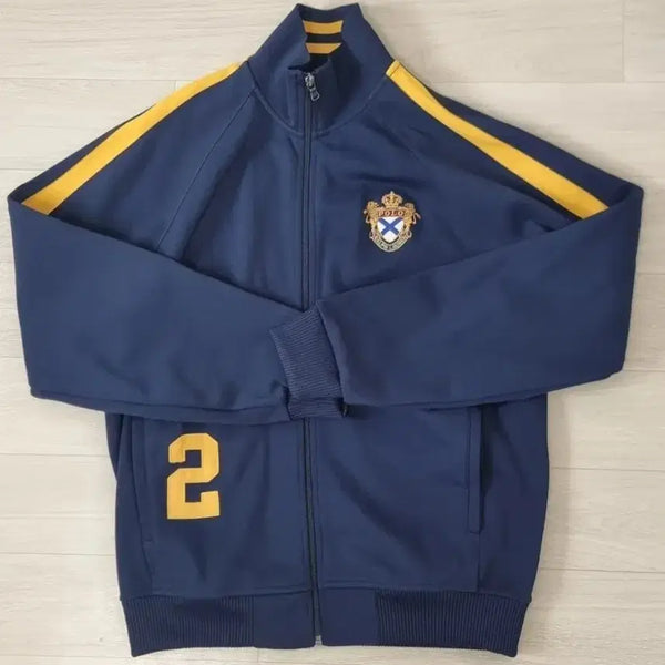 [BUNJANG] Polo Ralph Lauren Royal Crest Embroidered Track Jacket / 폴로 랄프로렌(Polo Ralph Lauren) 왕관 자수 배색 트랙탑 자켓